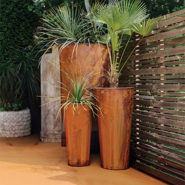 POT DESIGN ROND EFFET CORTEN
JARDINIÈRE EN POLYÉTHYLÈNE POUR BUREAUX ET ENTREPRISE