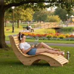 BAIN DE SOLEIL EN BOIS MODERNE ET CONFORTABLE ROMAIN
TRANSAT EXTERIEUR EN BOIS
CHAISE LONGUE POUR ESPACE EXTERIEUR