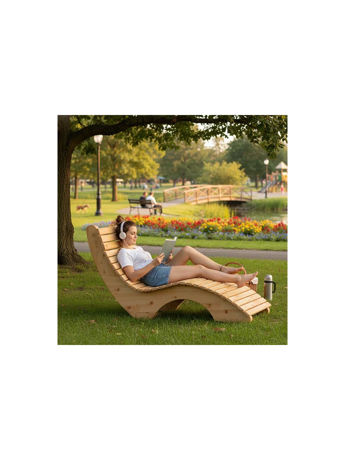 BAIN DE SOLEIL EN BOIS MODERNE ET CONFORTABLE ROMAIN
TRANSAT EXTERIEUR EN BOIS
CHAISE LONGUE POUR ESPACE EXTERIEUR