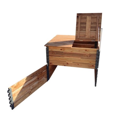 COMPOSTEUR BOIS CARRE GRAND VOLUME ESPACE EXTERIEUR
COMPOSTEUR ÉCOLOGIQUE 810 ET 1060 L POUR ENTREPRISE, PAYSAGISTE OU MAIRIE