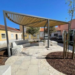 Pergola exterieur design MEIA LUA, aménagement ombragé MICROCUBO