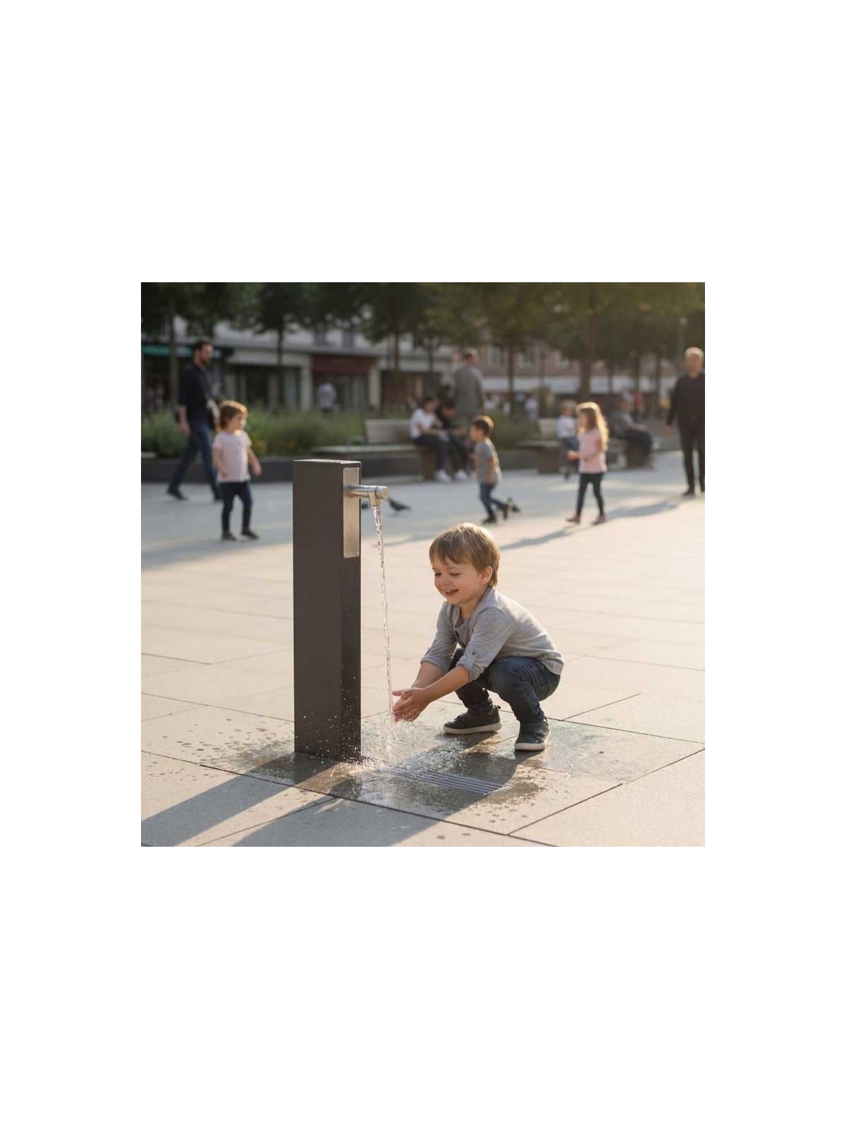 FONTAINE CATALANE cadre et grille en acier galva