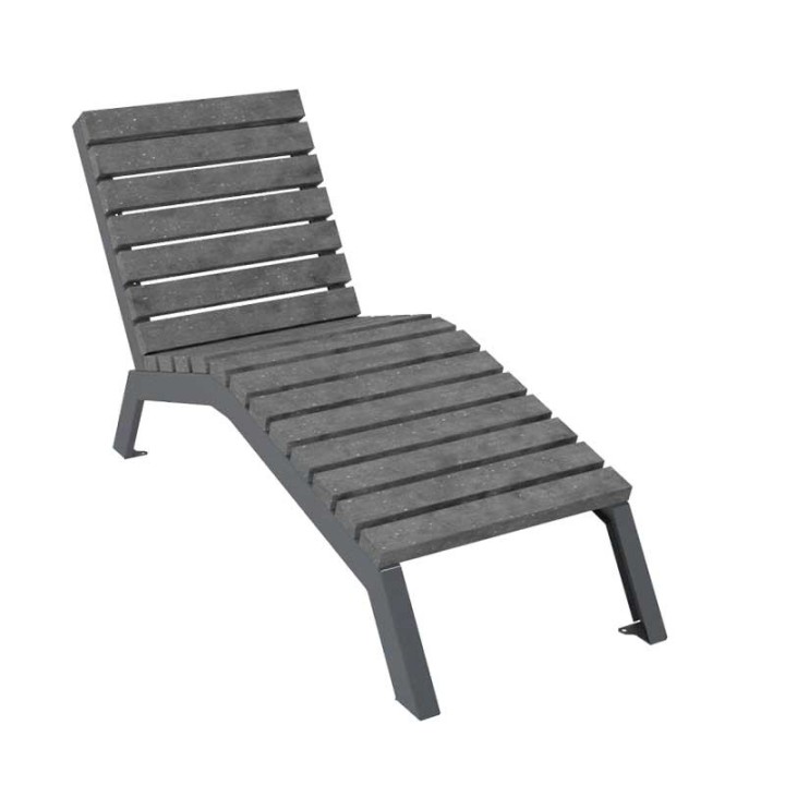 CHAISE LONGUE EXTÉRIEUR MARIANNE PLASTIQUE RECYCLÉ
TRANSAT URBAIN POUR ESPACE PUBLIC
BAIN DE SOLEIL POUR PARC ET JARDIN