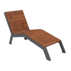 Chaise longue en compact HPL MARIANNE, Bain de soleil urbain design