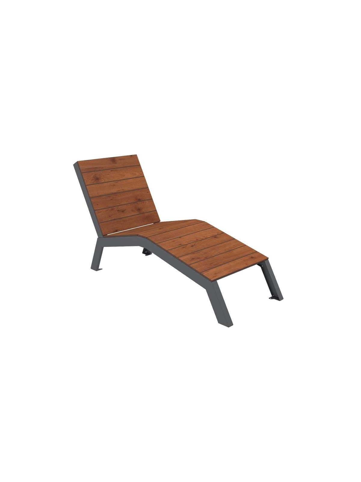 Chaise longue en compact HPL MARIANNE, Bain de soleil urbain design