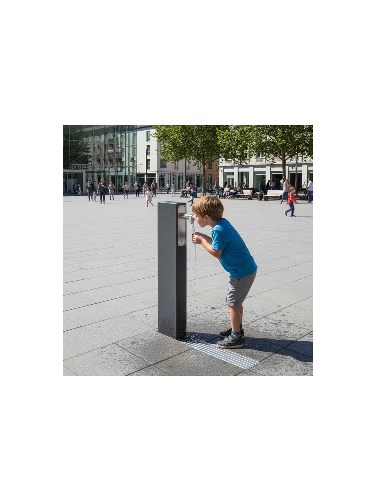 FONTAINE CATALANE cadre et grille en acier galva