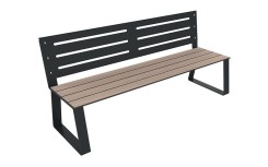 BANC EXTÉRIEUR EN ACIER ET BOIS COMPACT
BANC URBAIN DURABLE ET RÉSISTANT POUR ESPACE PUBLIC