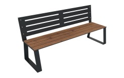 BANC EXTÉRIEUR EN ACIER ET BOIS COMPACT
BANC URBAIN DURABLE ET RÉSISTANT POUR ESPACE PUBLIC