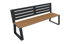 BANC EXTÉRIEUR EN ACIER ET BOIS COMPACT
BANC URBAIN DURABLE ET RÉSISTANT POUR ESPACE PUBLIC