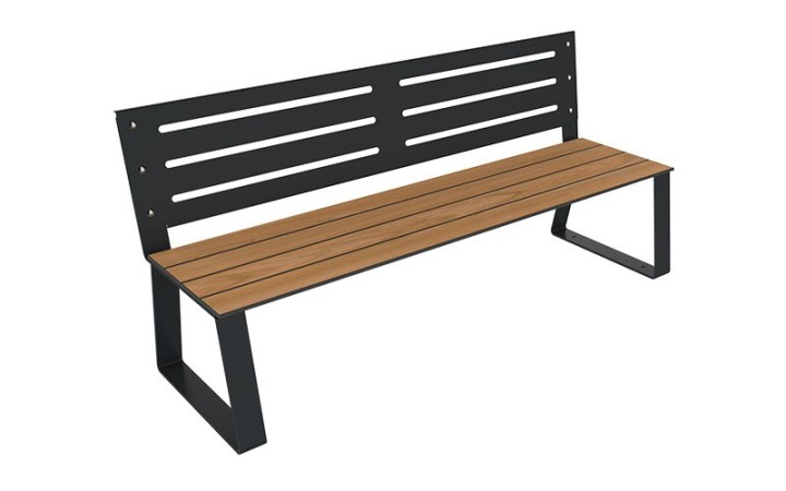 BANC EXTÉRIEUR EN ACIER ET BOIS COMPACT
BANC URBAIN DURABLE ET RÉSISTANT POUR ESPACE PUBLIC