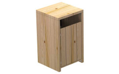 CORBEILLE EXTERIEURE EN BOIS SIMPLE FLUX POUR ESPACE URBAIN
POUBELLE DE VILLE EN BOIS 90 L POUR PARC ET JARDIN PUBLIC