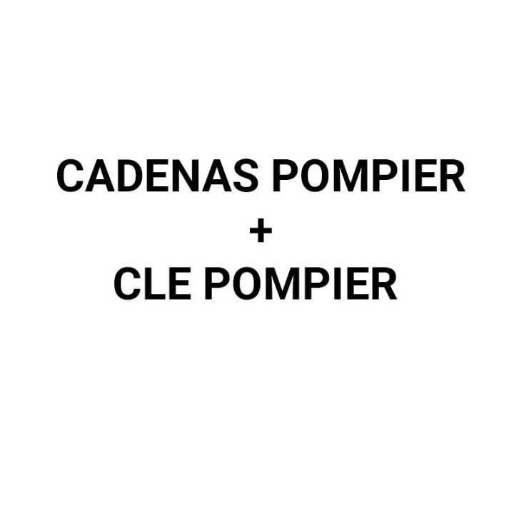 CADENAS POMPIER + CLE POMPIER