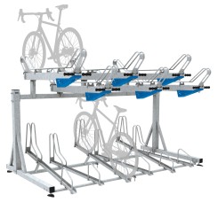 SUPPORT VELOS A DEUX ETAGES 2 x 6 places