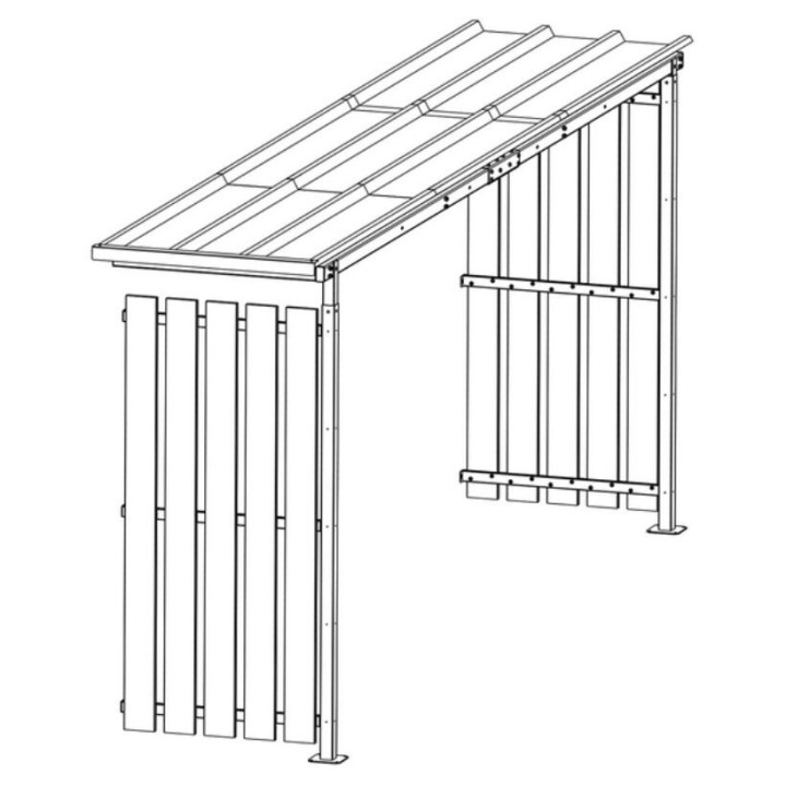 ABRI CYCLES STANLEY COMPLEMENTAIRE TOLE BOIS