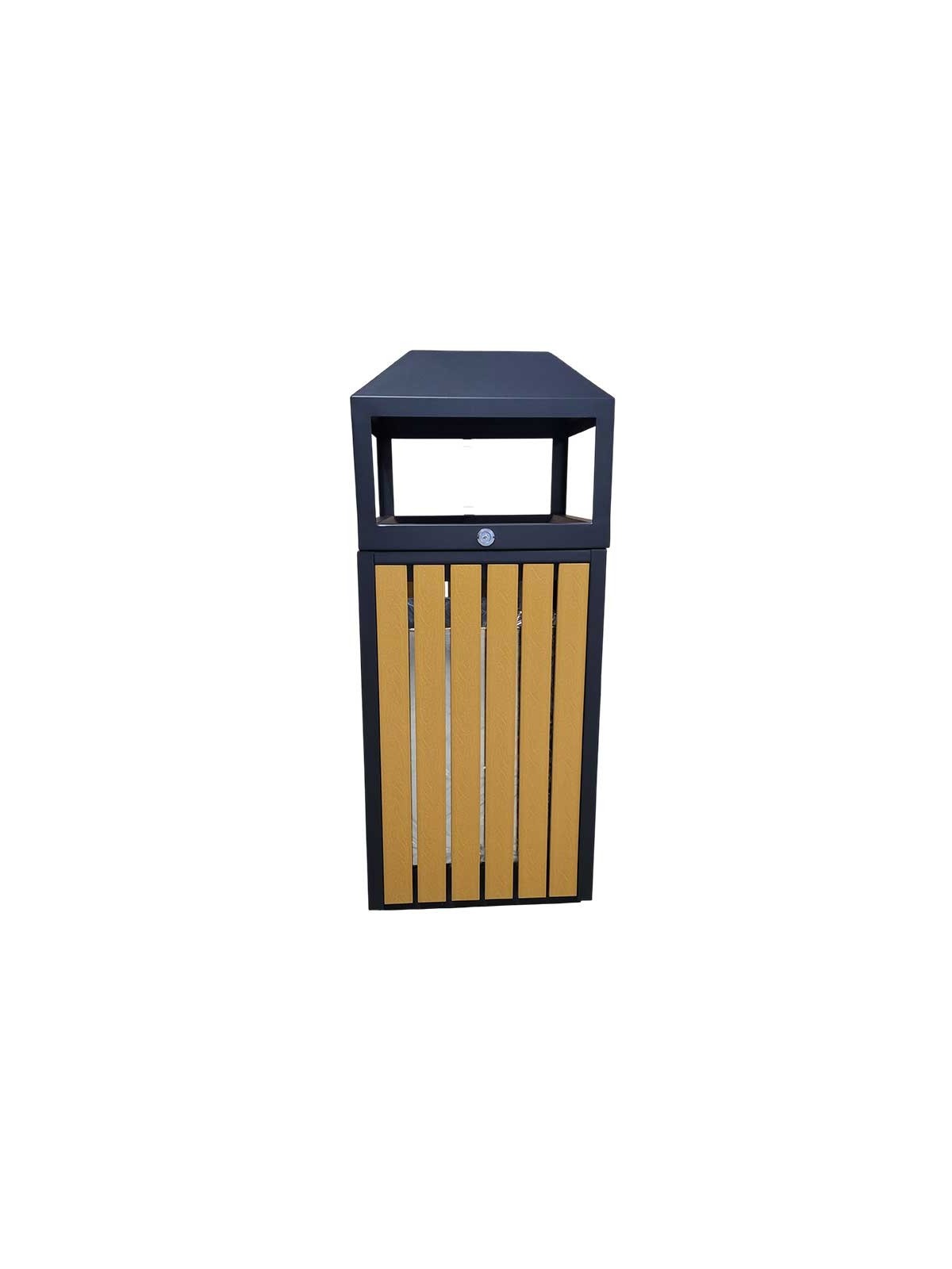 Corbeille MILO avec cendrier - poubelle urbaine propreté extérieur