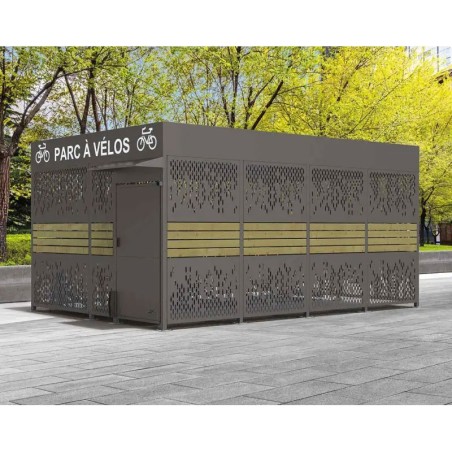 ABRI VELOS SECURISE PABLO - BARDAGES MIXTE BOIS ACIER