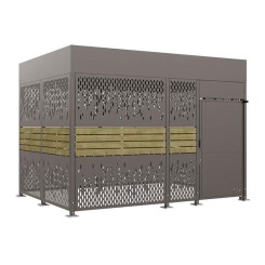 ABRI VELOS SECURISE PABLO - BARDAGES MIXTE BOIS ACIER