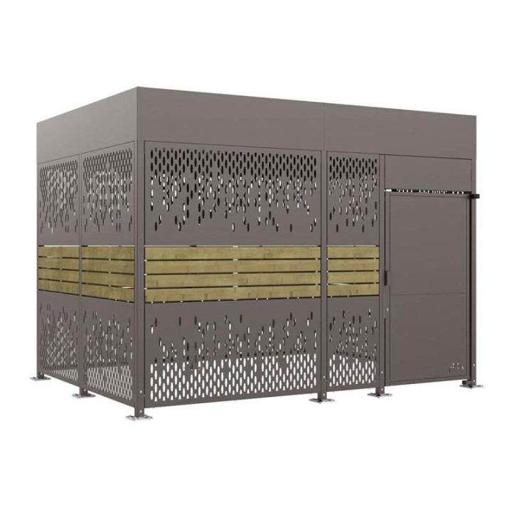 ABRI VELOS SECURISE PABLO - BARDAGES MIXTE BOIS ACIER