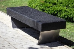 Banco Helium – Banc urbain design en caoutchouc recyclé | Neusus Urban