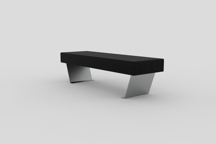 Banco Helium – Banc urbain design en caoutchouc recyclé | Neusus Urban