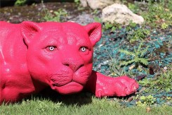 Sculpture Panthère Noire | Sculpture réaliste en caoutchouc recyclé