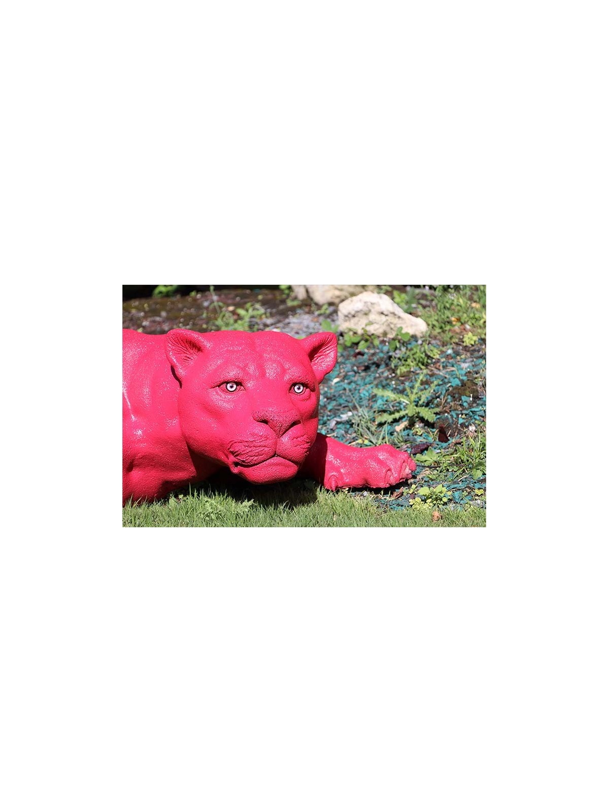 Sculpture Panthère Noire | Sculpture réaliste en caoutchouc recyclé