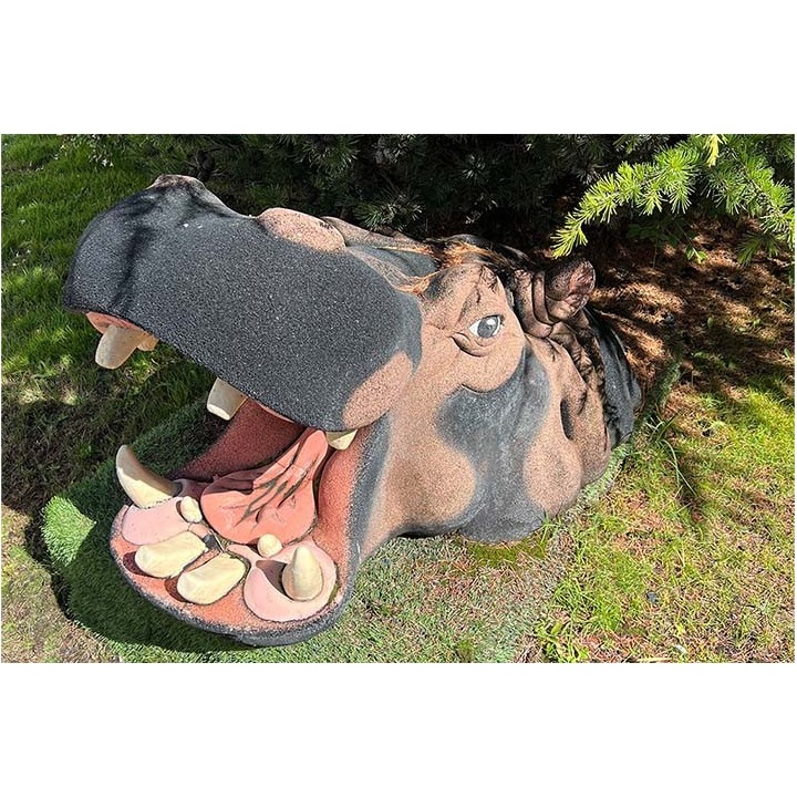 Hippopotame sculpté Neusus Urban | Sculpture hippopotame XXL