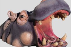 Hippopotame sculpté Neusus Urban | Sculpture hippopotame XXL