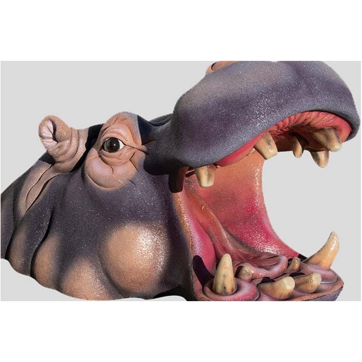 Hippopotame sculpté Neusus Urban | Sculpture hippopotame XXL