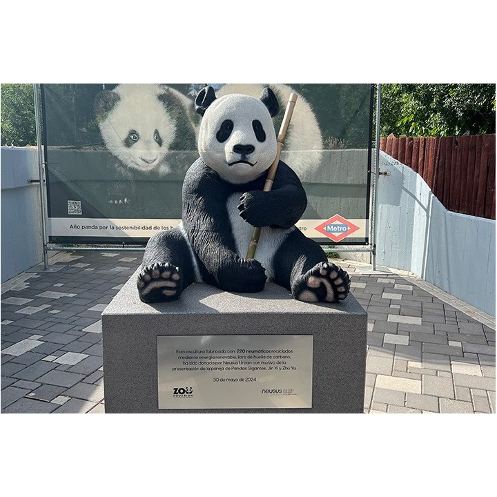 Sculpture Panda Neusus Urban | Statue panda recyclé XL