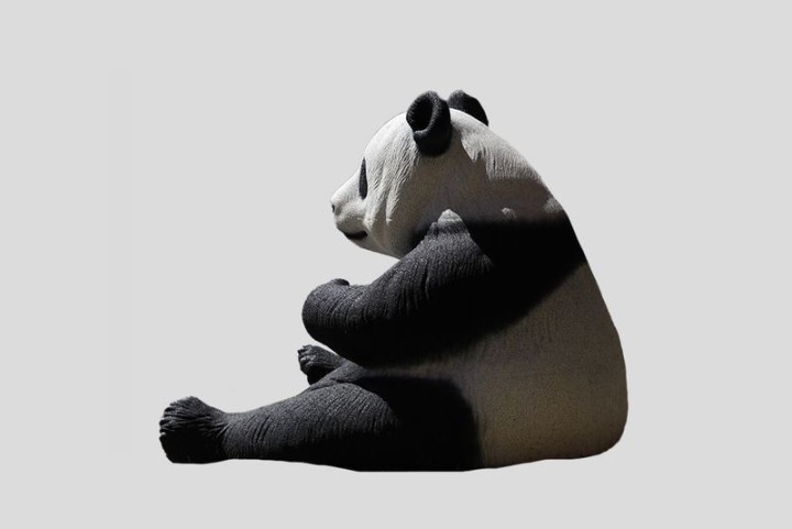Sculpture Panda Neusus Urban | Statue panda recyclé XL
