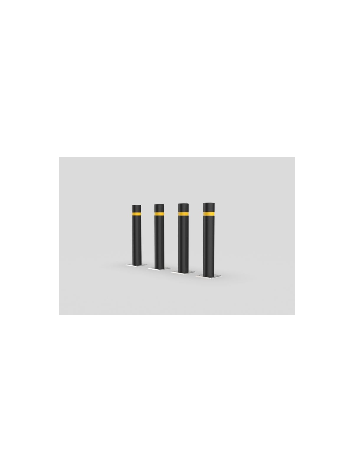 Potelet City sur platine en caoutchouc 100 % recyclé – Neusus Urban