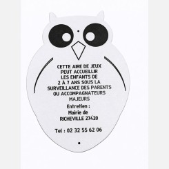 PANNEAU ANIMAL HIBOU