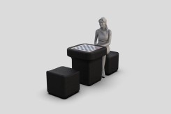 Ensemble banc et table d’échecs  – Neusus Urban