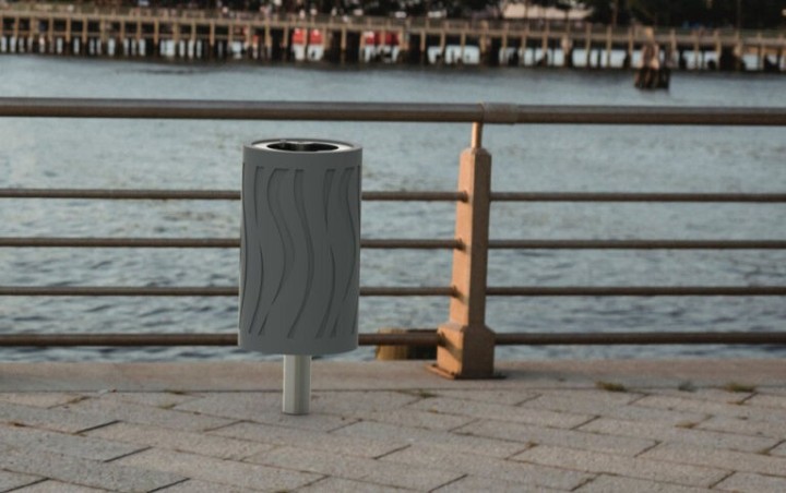 Corbeille extérieure MAR – Mobilier urbain design | Microcubo