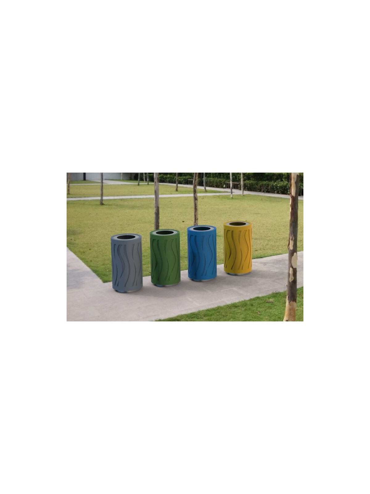 Corbeille extérieure MAR – Mobilier urbain design | Microcubo