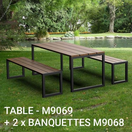 TABLE DE PIQUE NIQUE SQUARE
TABLE EXTÉRIEURE EN ACIER ET BOIS MICROCUBO
MOBILIER URBAIN MODERNE POUR PARC ET JARDIN