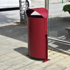 CORBEILLE URBAINE EN ACIER TILA
POUBELLE DE VILLE AVEC CENDRIER
COLLECTEUR DE DÉCHET TILA POUR COLLECTIVITÉ