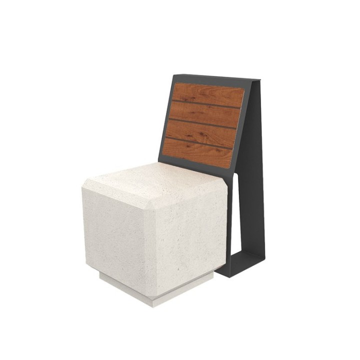 FAUTEUIL URBAIN MANA BÉTON ACIER ET COMPACT HPL
MOBILIER URBAIN MODERNE ET RÉSISTANT  POUR MAIRIE ET COLLECTIVITÉ