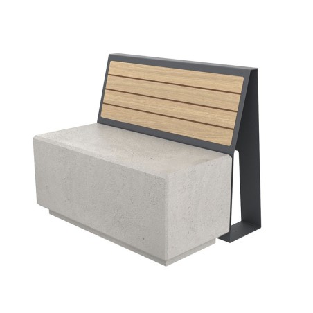 Banc MANA béton acier et compact HPL Mobilier urbain pour collectivité