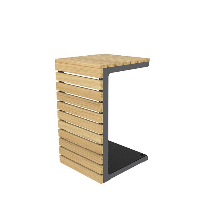 BANQUETTE EN BÉTON GRIS , BLANC ET NOIR SABLÉ ET TABLE MILA ACIER ET BOIS ROBINIER
MOBILIER URBAIN MODERNE POUR COLLECTIVITÉ