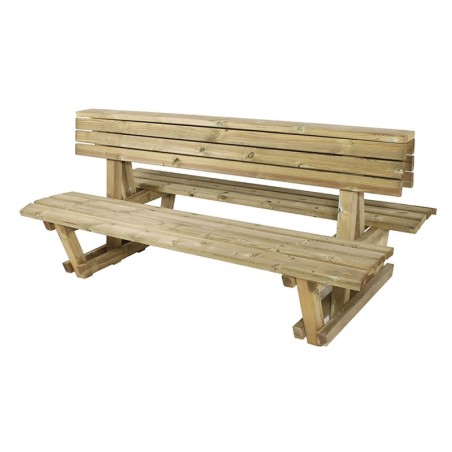 BANC EN BOIS DOUBLE TRISTAN ESPACE URBAIN
BANC EXTÉRIEUR DE VILLE EN PIN POUR COLLECTIVITÉ ET MAIRIE