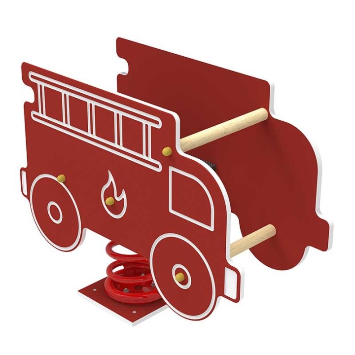 JEU RESSORT 1 PLACE CAMION DE POMPIER RED