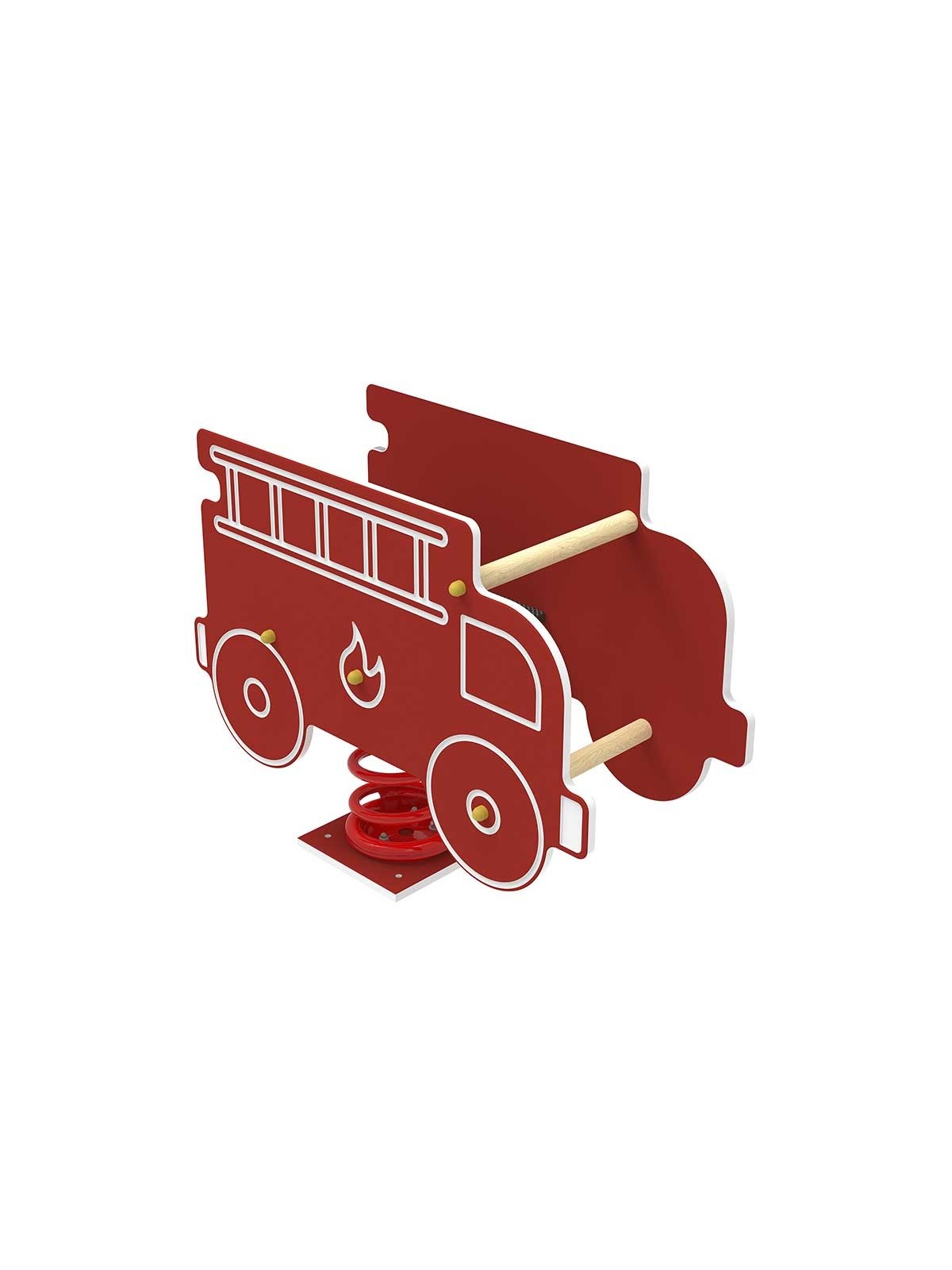 JEU RESSORT 1 PLACE CAMION DE POMPIER RED