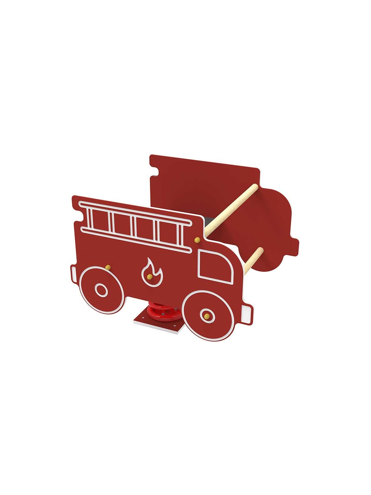 JEU RESSORT 2 PLACES CAMION DE POMPIER RED