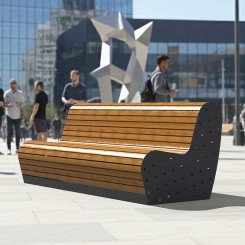BANC DE VILLE BEAN MICROCUBO EN FONTE ET BOIS
BANC MODERNE POUR ESPACE URBAIN PUBLIC