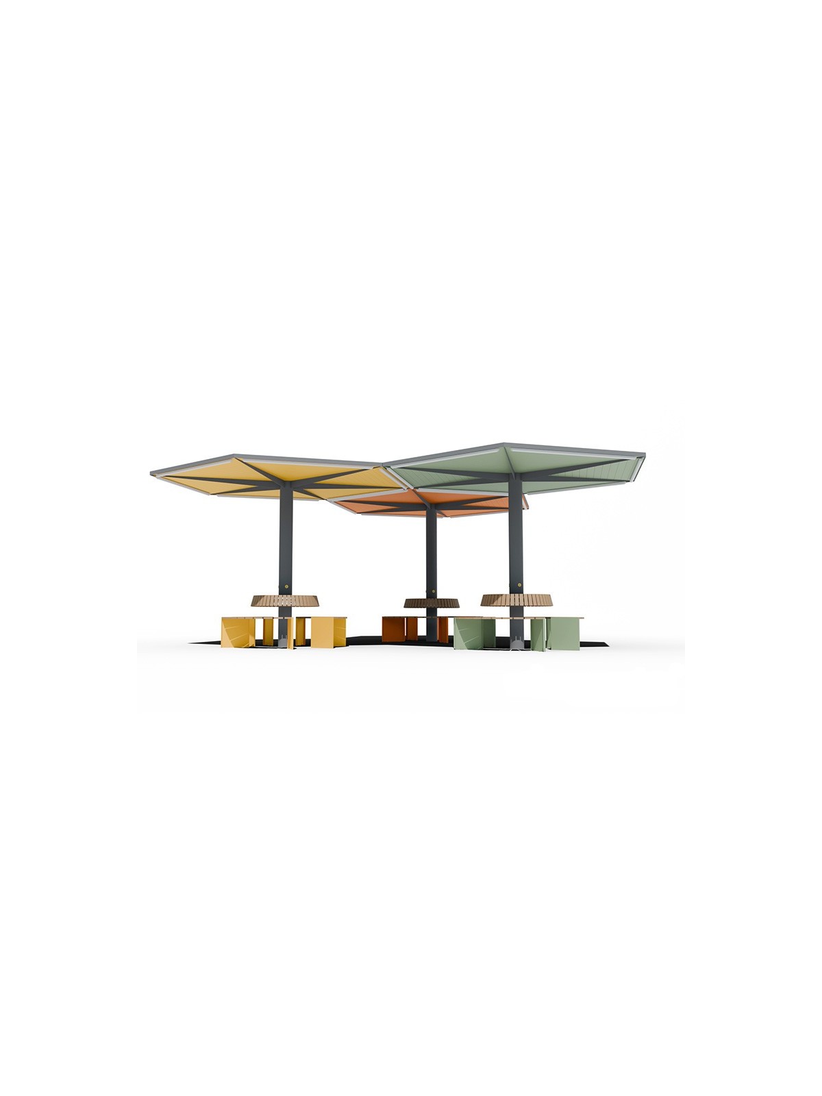 Pergola extérieure photovoltaïque ROBUS MICROCUBO | Mobilier urbain solaire
Pergola solaire moderne pour espace urbain