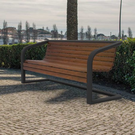 BANC SALVI MICROCUBO EN FONTE ET BOIS POUR ESPACE PUBLIC
BANC EXTERIEUR CONFORTABLE ET MODERNE POUR PARC ET CENTRE VILLE