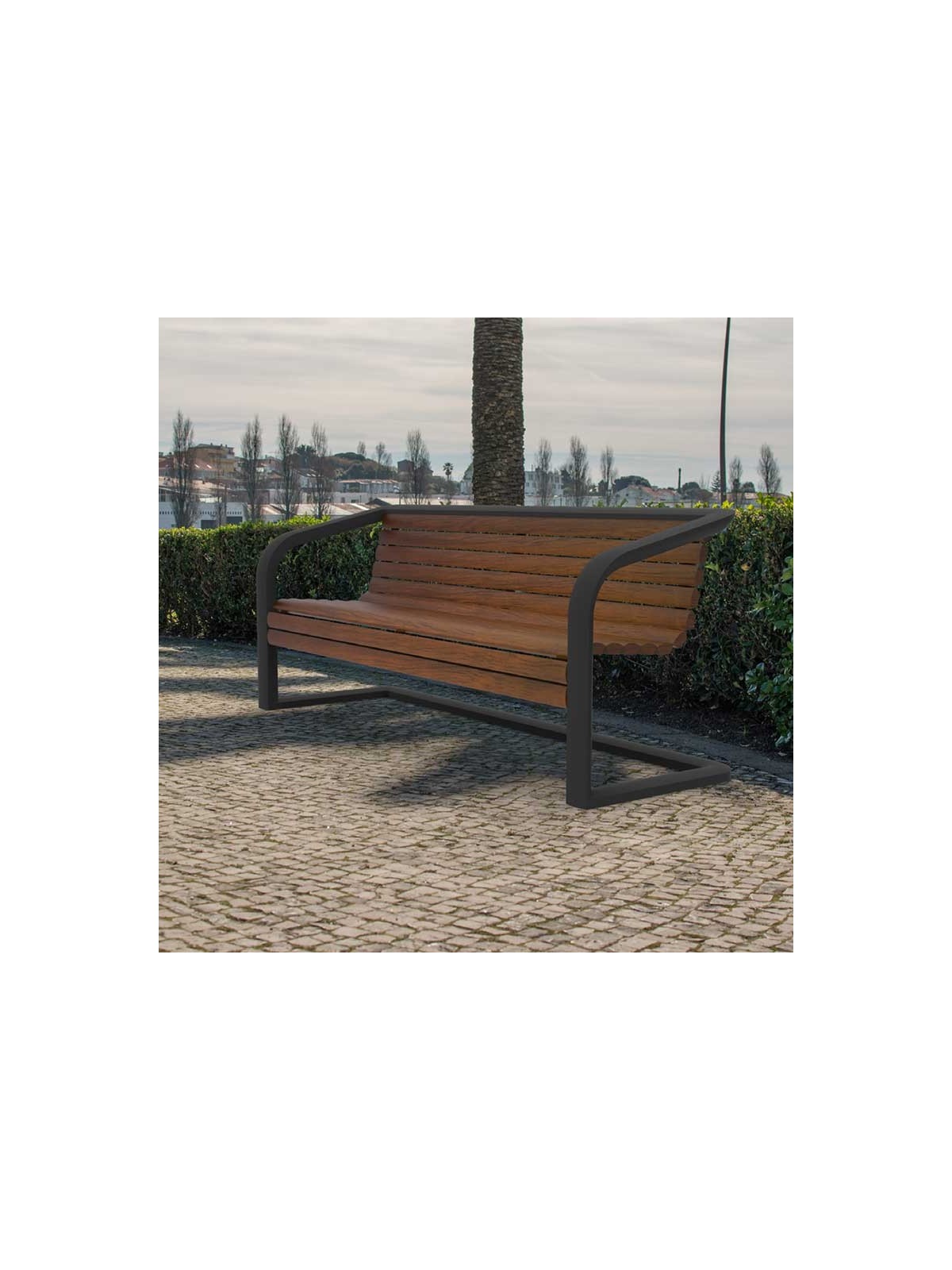 BANC SALVI MICROCUBO EN FONTE ET BOIS POUR ESPACE PUBLIC
BANC EXTERIEUR CONFORTABLE ET MODERNE POUR PARC ET CENTRE VILLE