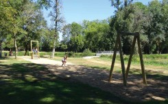 Tyrolienne aire de jeux 4-14 ans – NF EN1176 parc de jeu